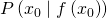 P\left(x_0\mid f\left(x_0\right)\right)