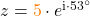 z = \textcolor{orange}{5} \cdot e^{\text{i} \cdot 53^{\circ}}