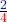 \frac{\textcolor{blue}{2}}{\textcolor{red}{4}}