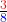 \frac{\textcolor{red}{3}}{\textcolor{blue}{8}}