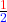 \frac{\textcolor{red}{1}}{\textcolor{blue}{2}}