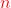 \textcolor{red}{n}