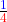 \frac{\textcolor{blue}{1}}{\textcolor{red}{4}}