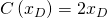C\left(x_D\right)=2x_D