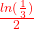 \textcolor{red}{\frac{ln(\frac{1}{3})}{2}}