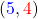 (\textcolor{blue}{5},\textcolor{red}{4})