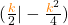 (\frac{\textcolor{orange}{k}}{2}|-\frac{\textcolor{orange}{k}^2}{4})