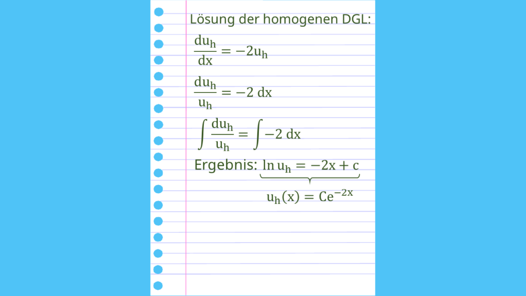 Bernoulli DGL Beispiel: Homogene Lösung