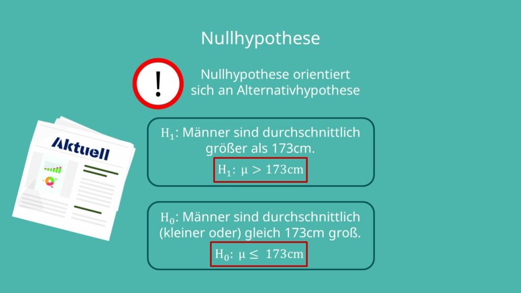 Nullhypothese, Nullhypothese aufstellen, Nullhypothese Alternativhypothese