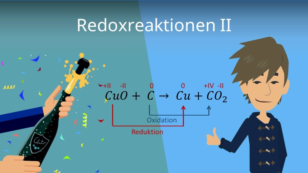 Kupferoxid, Kohlenstoff, Redoxreaktion, Oxidation, Reduktion, Elektronen 
