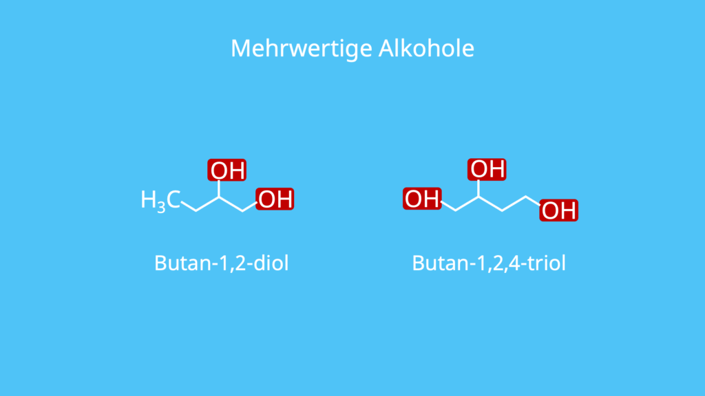 mehrwertiger Alkohol, Alkohole, Butan-1,2-diol, Butan-1,2,4-triol