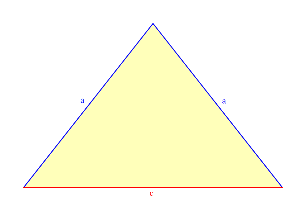 gleichschenkliges Dreieck Flächeninhalt, Flächeninhalt gleichschenkliges Dreieck