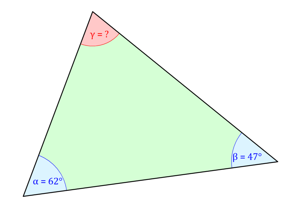 Innenwinkel Dreieck, Winkel Dreieck berechnen, Dreieck Winkel berechnen, Winkelberechnung Dreieck
