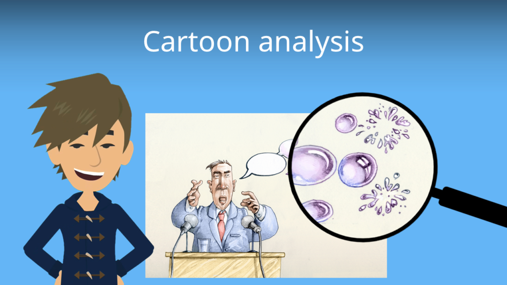 Cartoon analysis, Cartoon Beschreibung, Karikaturanalyse