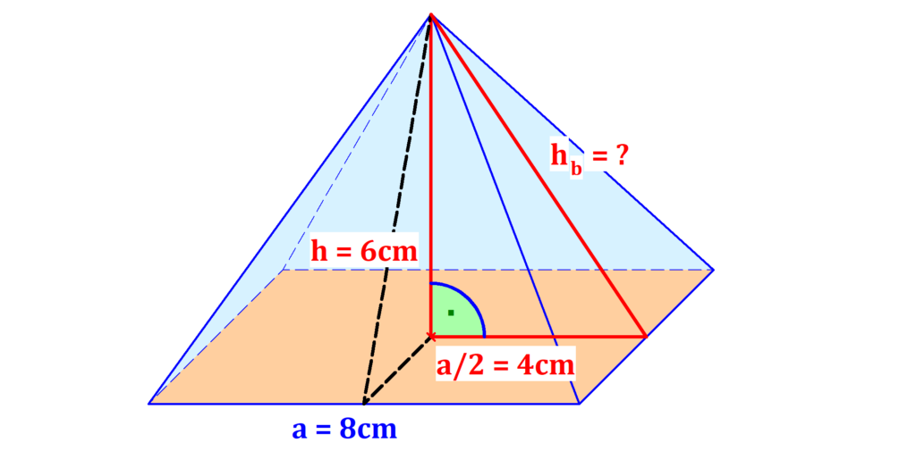 Dreieck, Höhe, rechter Winkel, Pyramide