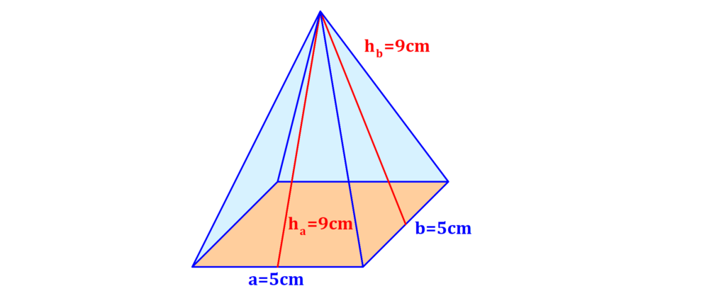 Viereck, Viereckspyramide, Dreick, Höhe, Seite, Basis