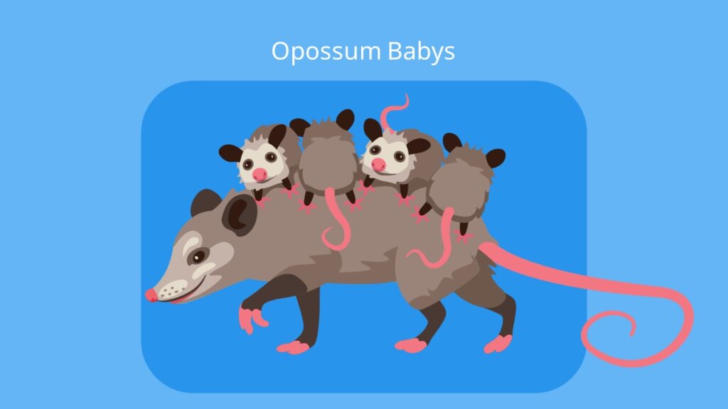 Opossum Baby, Beuteltiere, Säugetiere