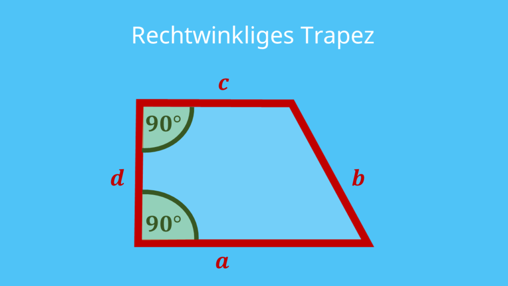 Trapez mit zwei rechten Winkel, Trapez 90° Winkel, Trapeze, Was ist ein Trapez, Trapezoid, Definition Trapez, Trapez Mathe, Trapez zeichnen, Trapez im Alltag, Trapez Eigenschaften, Formen Trapez, Höhe Trapez, Gleichschenkliges Trapez, rechtwinkliges Trapez