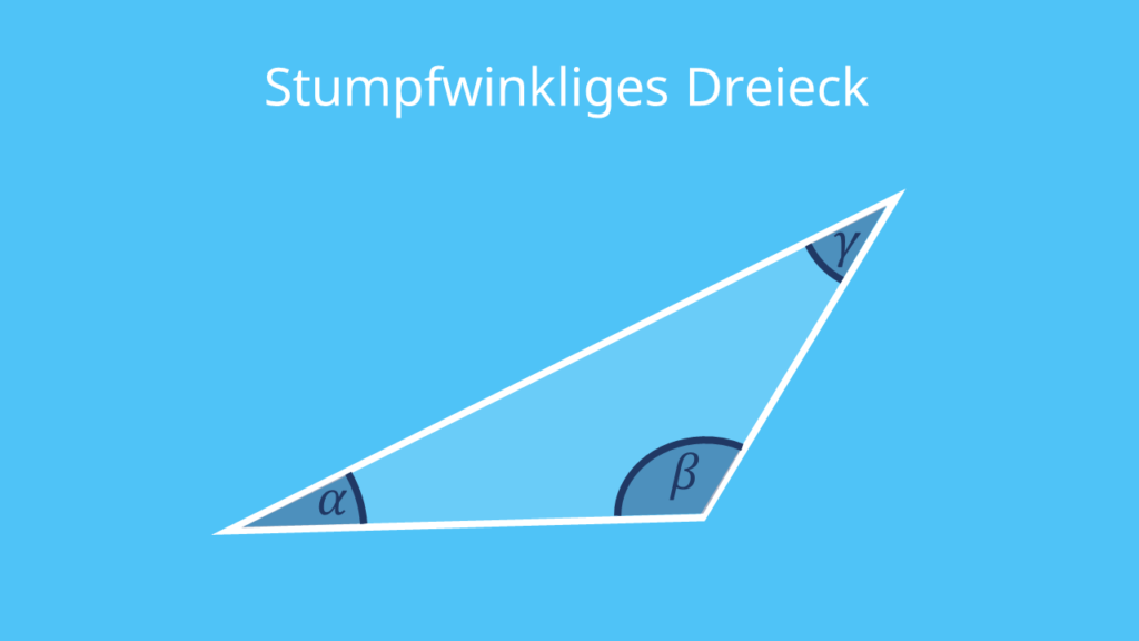 stumpfwinkliges Dreieck, stumpfer Winkel, stumpfes Dreieck, stumpfwinklig, was ist ein stumpfwinkliges Dreieck