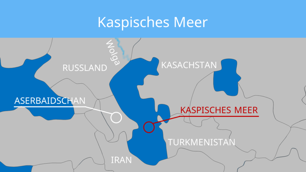 kaspisches Meer, kaspische Meer, Kaspisches Meer Karte, Binnengewässer in kasachstan, kaspische senke, Wolga