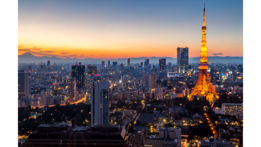 Tokio, Tokio-Yokohama, größte stadt der Welt, nagoya tv tower, dämmerung