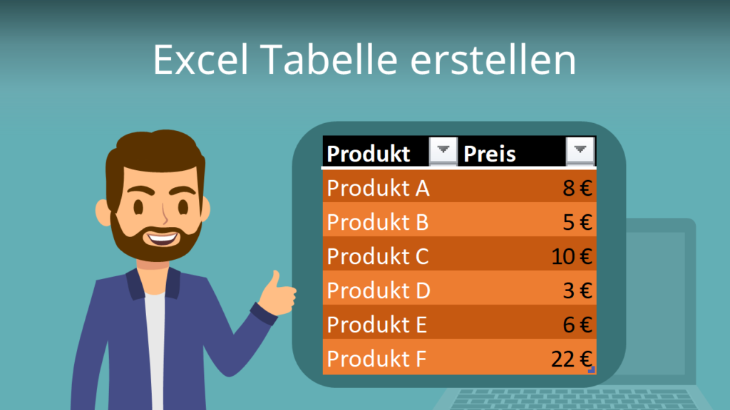 Zum Video: Excel Tabelle erstellen