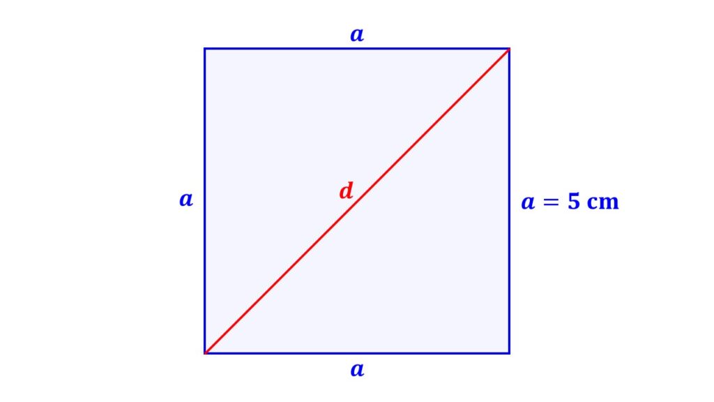 Diagonale, Diagonale Quadrat, Diagonale Quadrat berechnen, Diagonale mit Satz des Pythagoras berechnen