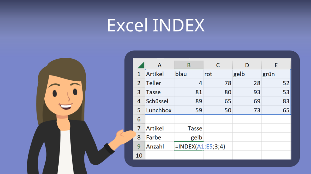 Zum Video: Excel INDEX