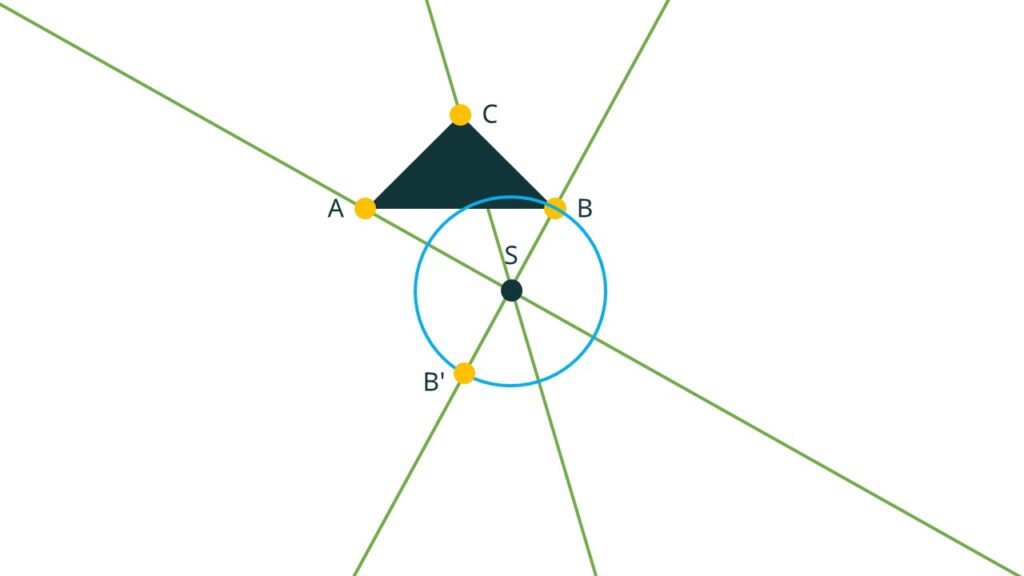 Punktspiegelung, Dreieck, Zirkel, Spiegelpunkt, Spiegelpunkte