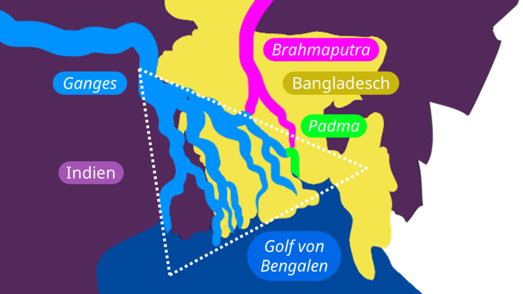 Ganges, Ganges Delta, Ganges Karte, Ganges Verlauf, Indien Karte, Indien, wie verläuft der Ganges, der heilige Fluss