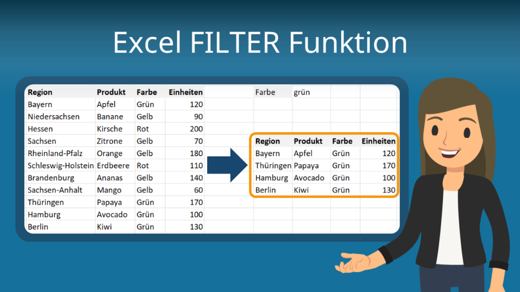 Zum Video: Excel FILTER Funktion
