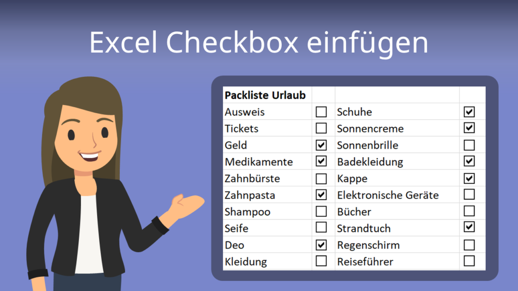 Zum Video: Excel Checkbox einfügen