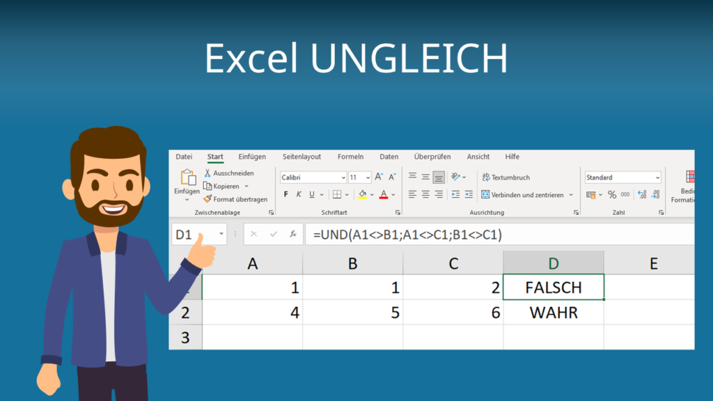 Zum Video: Excel UNGLEICH