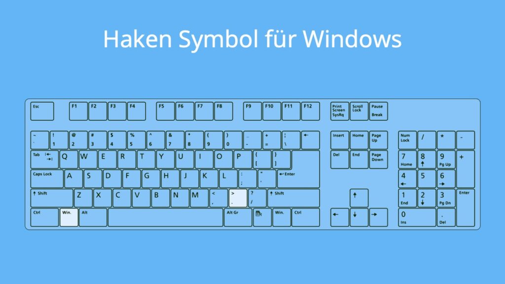 ✓ windows, haken symbol, haken symbol tastatur, haken symbol windows, haken, haken word, hakensymbol, ✓; Bildunterschrift: Haken Symbol für Windows