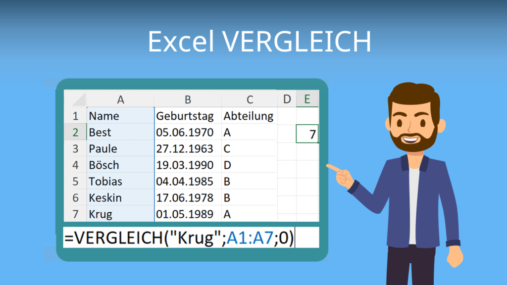 Zum Video: Excel VERGLEICH