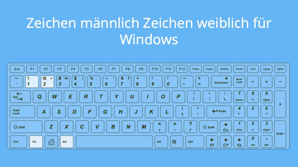 Zeichen männlich Zeichen weiblich • Windows und Mac · [mit Video]